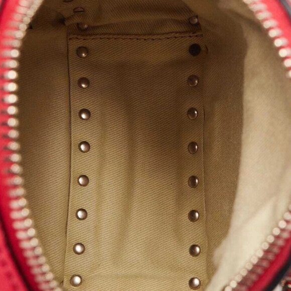 Valentino Red Smooth Leather Rockstud Mini Backpack Bag - Picture 9 of 10